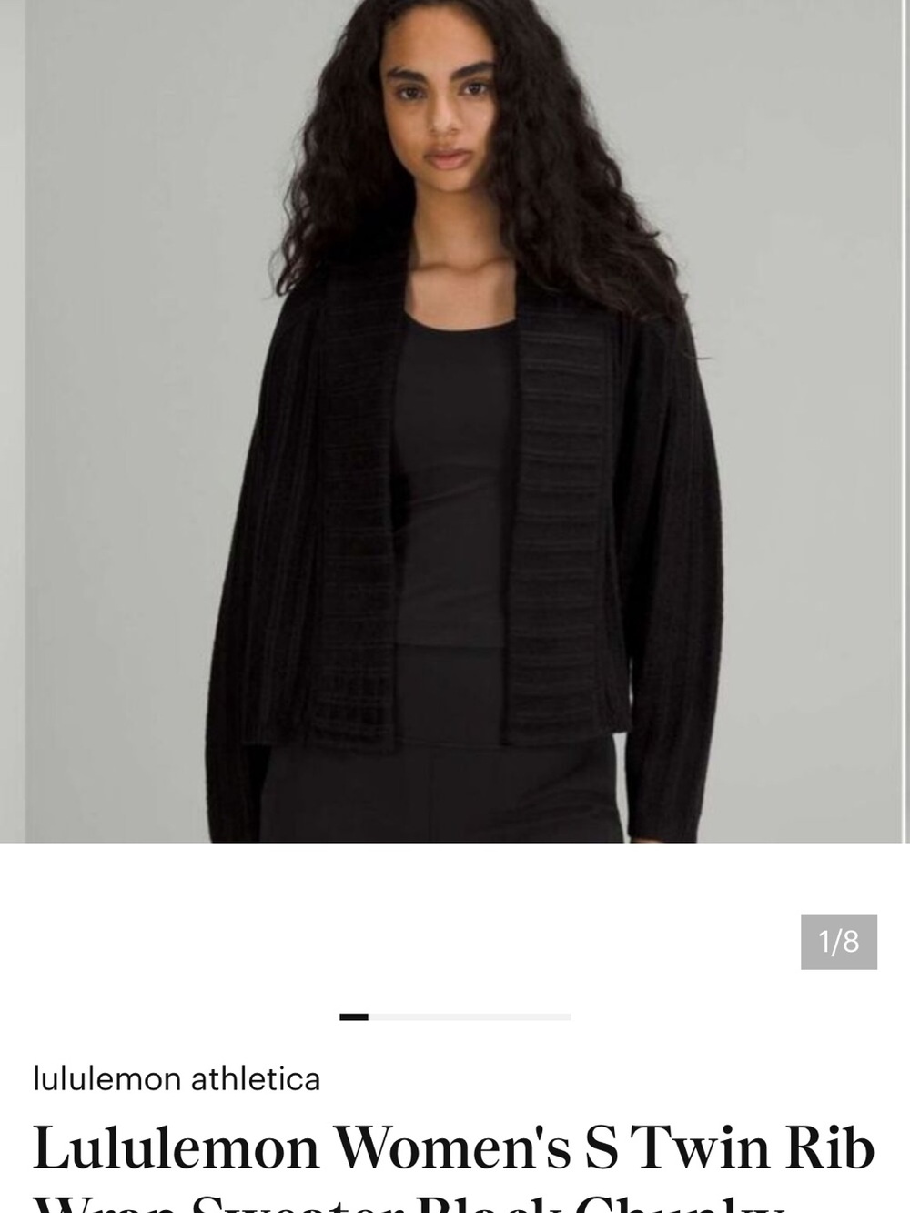 LULULEMON twin rib sweater wrap